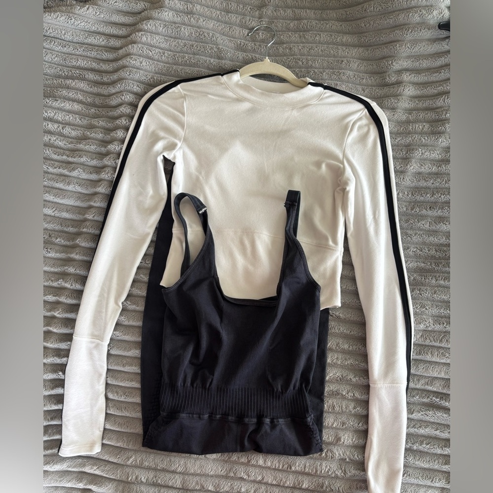 NWOT FP retro rider long sleeve and NWOT (no outside logo) good karma onesie
